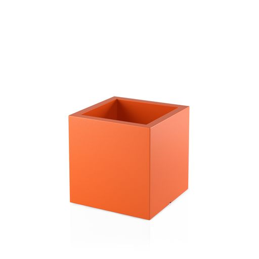 Kwadratowa donica Pixel Pot koloru pomarańczowego i wwysokości 50 cm do domu i ogrodu