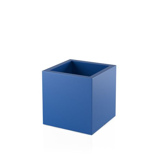 Kwadratowa donica Pixel Pot koloru niebieskiego i wwysokości 50 cm do domu i ogrodu