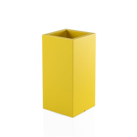 Kwadratowa donica Tower Pot 70 cm żółta