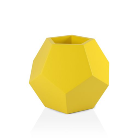 Geometryczna donica Alma żółta 53 cm   