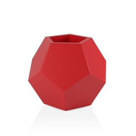 Geometryczna donica Alma czerwona 53 cm   
