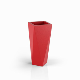 Geometryczna donica Vaso 72 cm czerwona