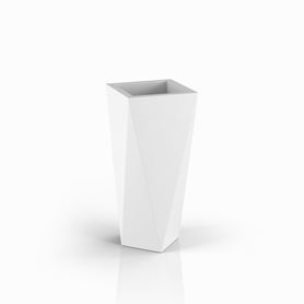 Geometryczna donica Vaso 72 cm biała