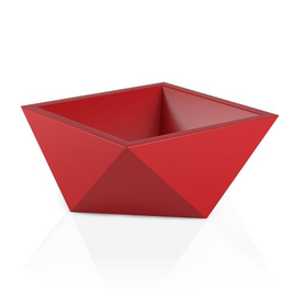Geometryczna donica Vendetta 30 cm czerwona