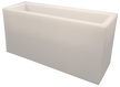 Prostokątna donica Megalo 40 cm biała