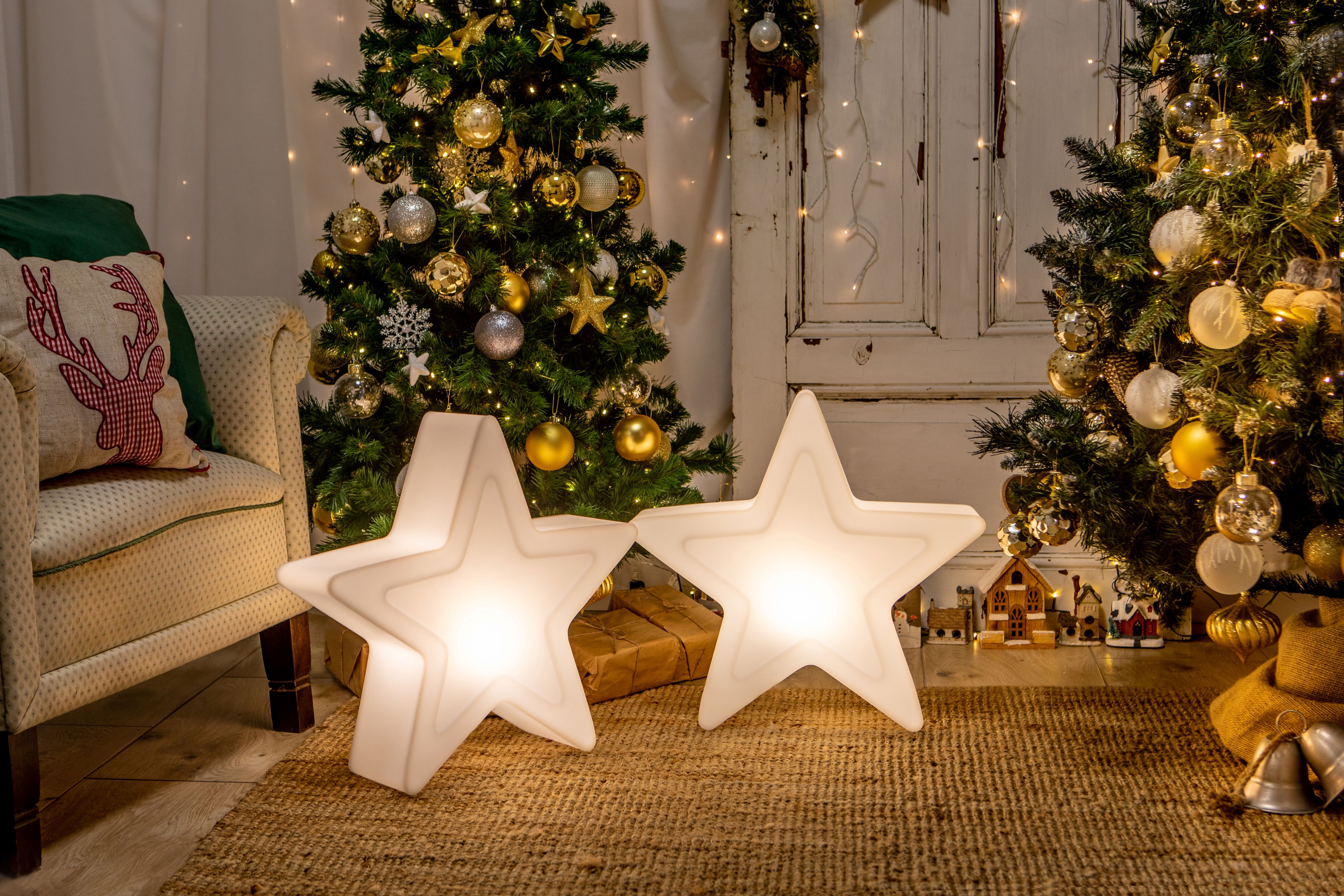 Podświetlana Gwiazda 50 cm dekoracja bożonarodzeniowa 