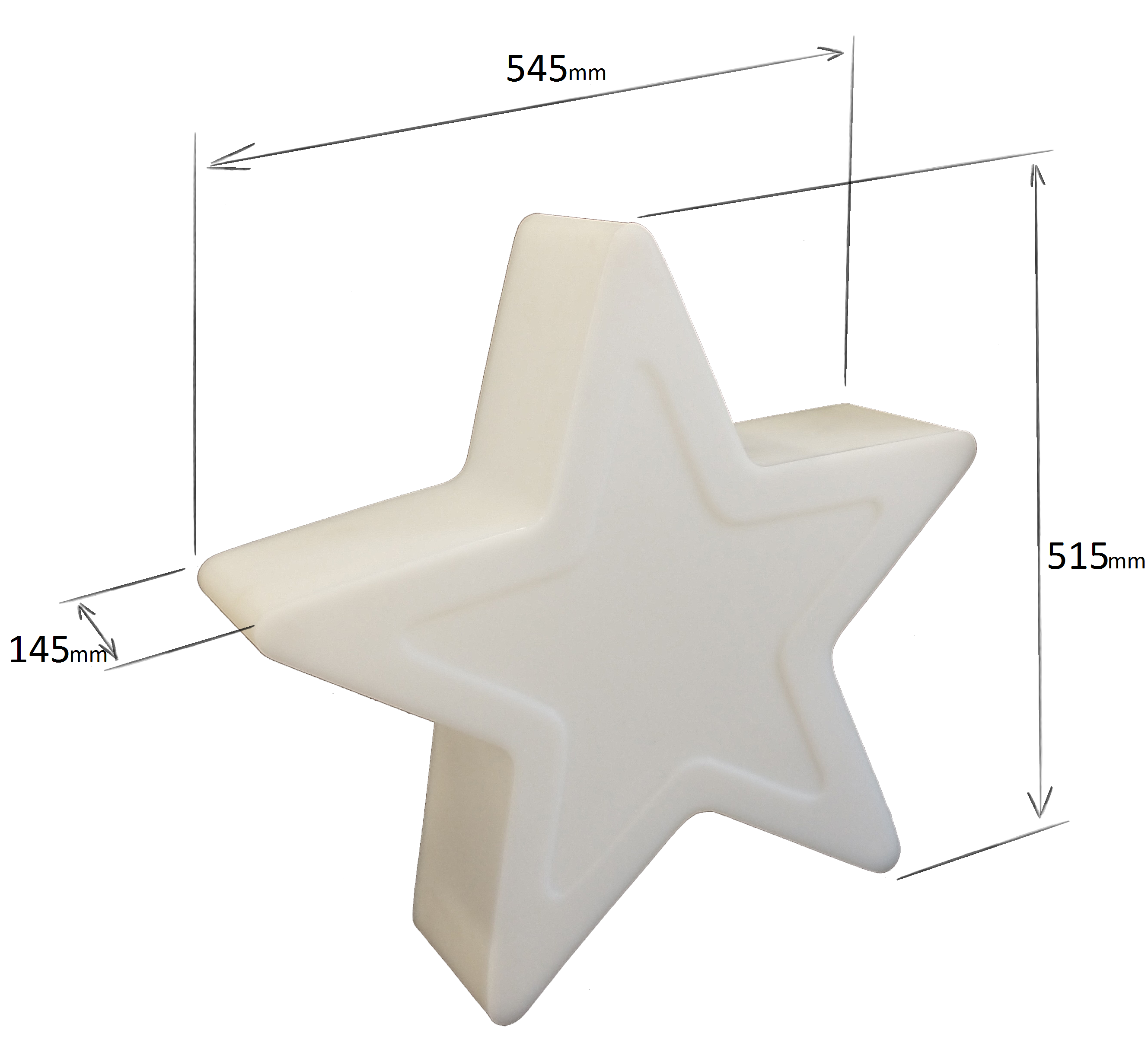 Gwiazda podświetlana Estrella 50 cm wymiary